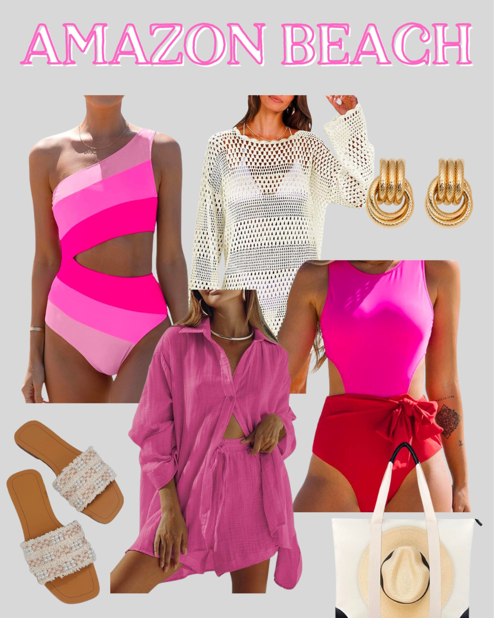Amazon beach finds! 
Swimsuits, coverups, beach bags 

#LTKFindsUnder50 #LTKTravel #LTKSwim