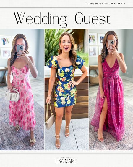 Wedding guest dresses. Spring wedding guest. Summer wedding guest. Cocktail dresses. Formal dresses.Wedding guest midi. Wedding guest maxi. Welcome party dress. Rehearsal dinner dress. 

Left: XS with adjustable straps
Middle: XS
Right: XS with adjustable straps - a little long on me. 

#LTKtravel #LTKwedding #LTKparties