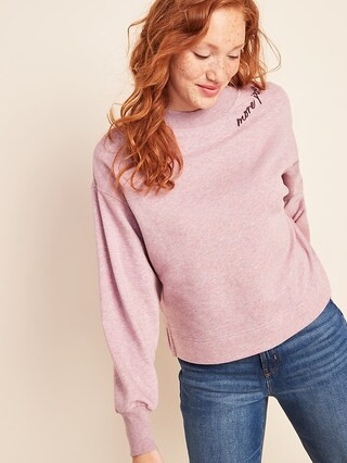 Graphic Crew-Neck Sweatshirt for Women | Old Navy (US)