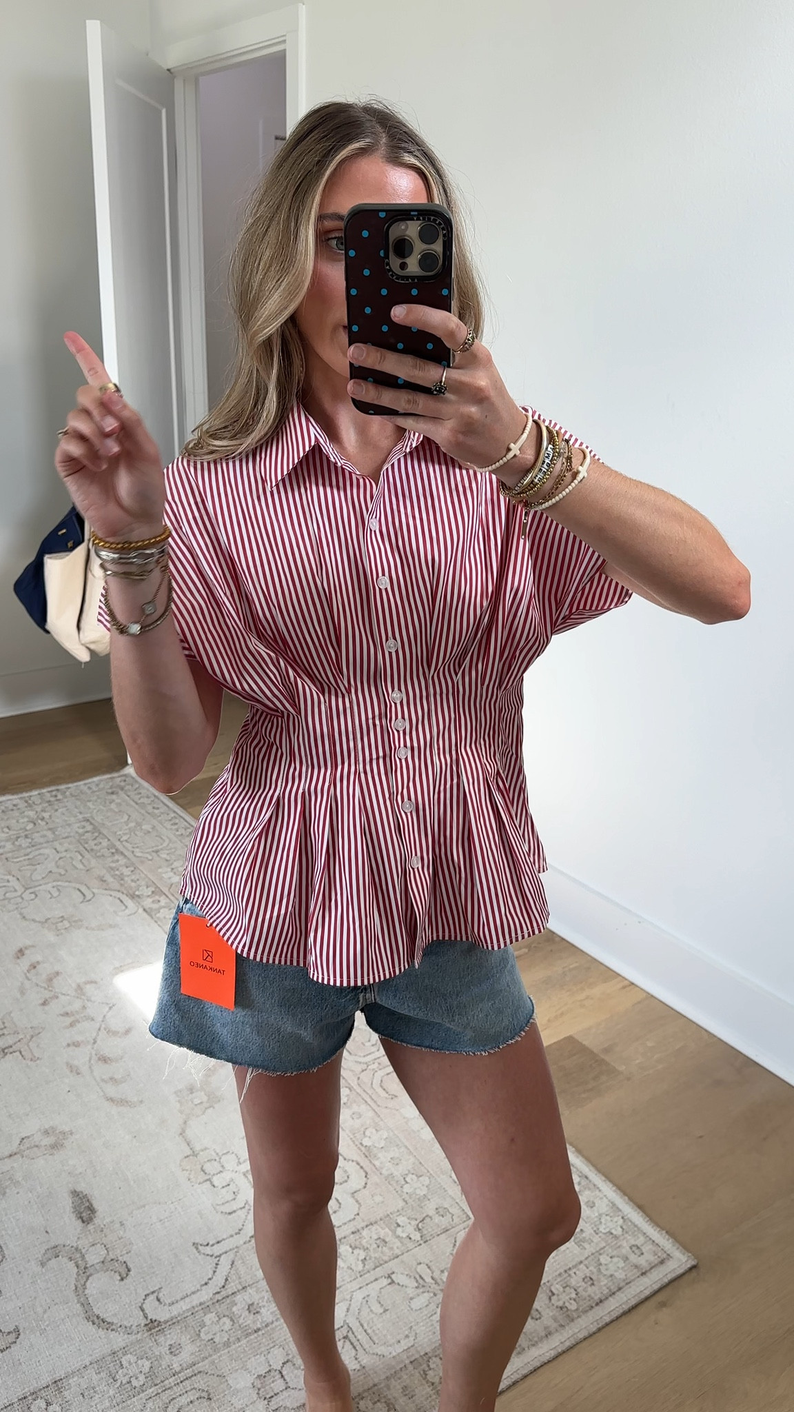Amazon size small Tankaneo Womens Striped Peplum Button Down Shirts Short Sleeve Pleated Tops Summer Business Casual Blouses

#LTKSaleAlert #LTKWorkwear #LTKootd
