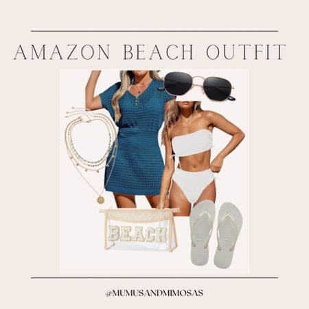 Amazon Beach Outfit
High waisted two piece swimsuit
Clear plastic bag for beach snacks
havaianas flip flops are the best and last long 

Resort wear
Vacation look

#LTKfindsunder50 #LTKswim #LTKtravel
