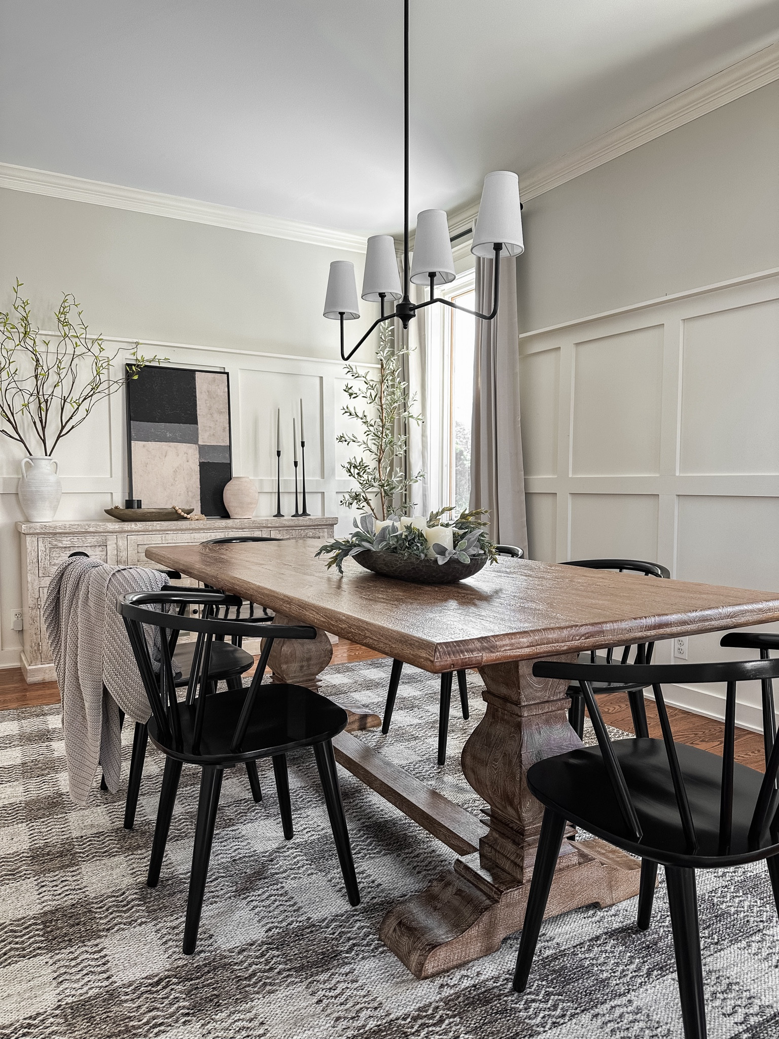 Dining Room Inspo 

Wood dining table, black spindle dining chairs, dining room rug, neutral area rug, living room rug,  bedroom rug, dining room chandelier, linear pendant light, framed wall art, decorative wooden bowls, 

#LTKstyletip #LTKhome #LTKsalealert