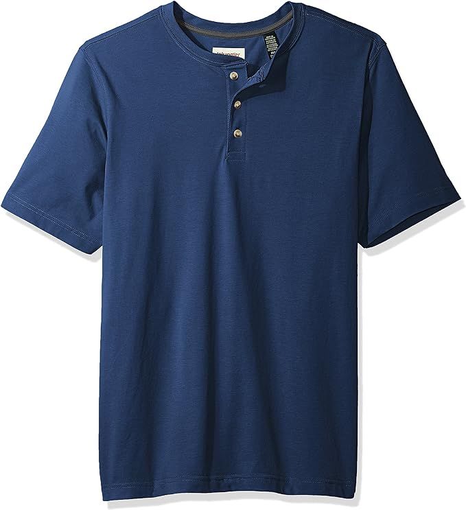 Wrangler Authentics Men's Short Sleeve Henley Tee | Amazon (US)