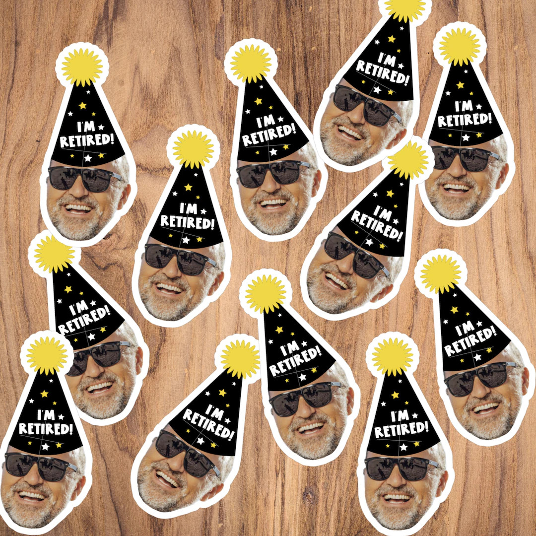 Personalized Retirement Confetti or Stickers: Custom Face Party Decorations | Etsy (US)