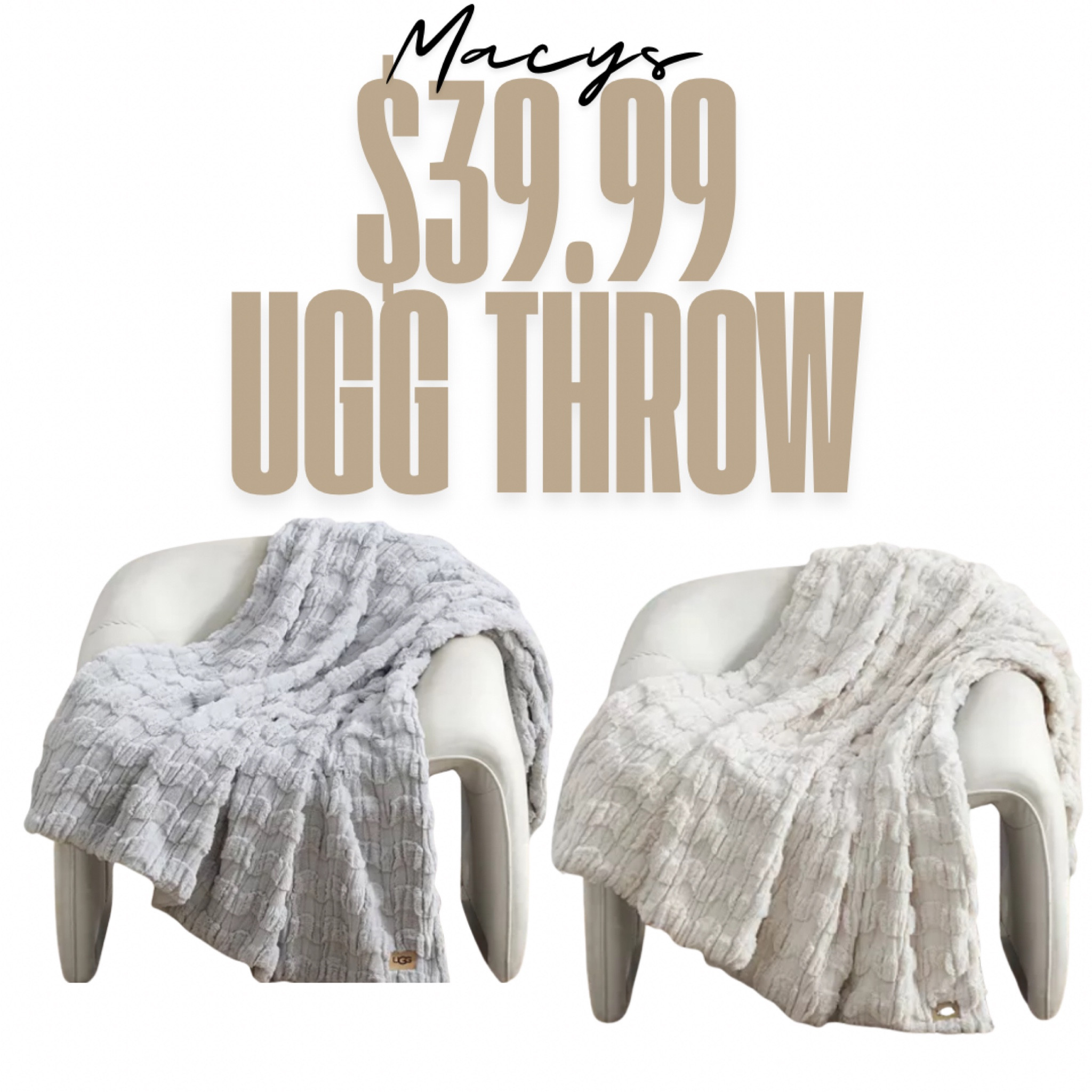 Black Friday Deal! $39.99 Ugg throws at Macys!! #ugg 

#LTKGiftGuide #LTKCyberWeek #LTKFindsUnder50