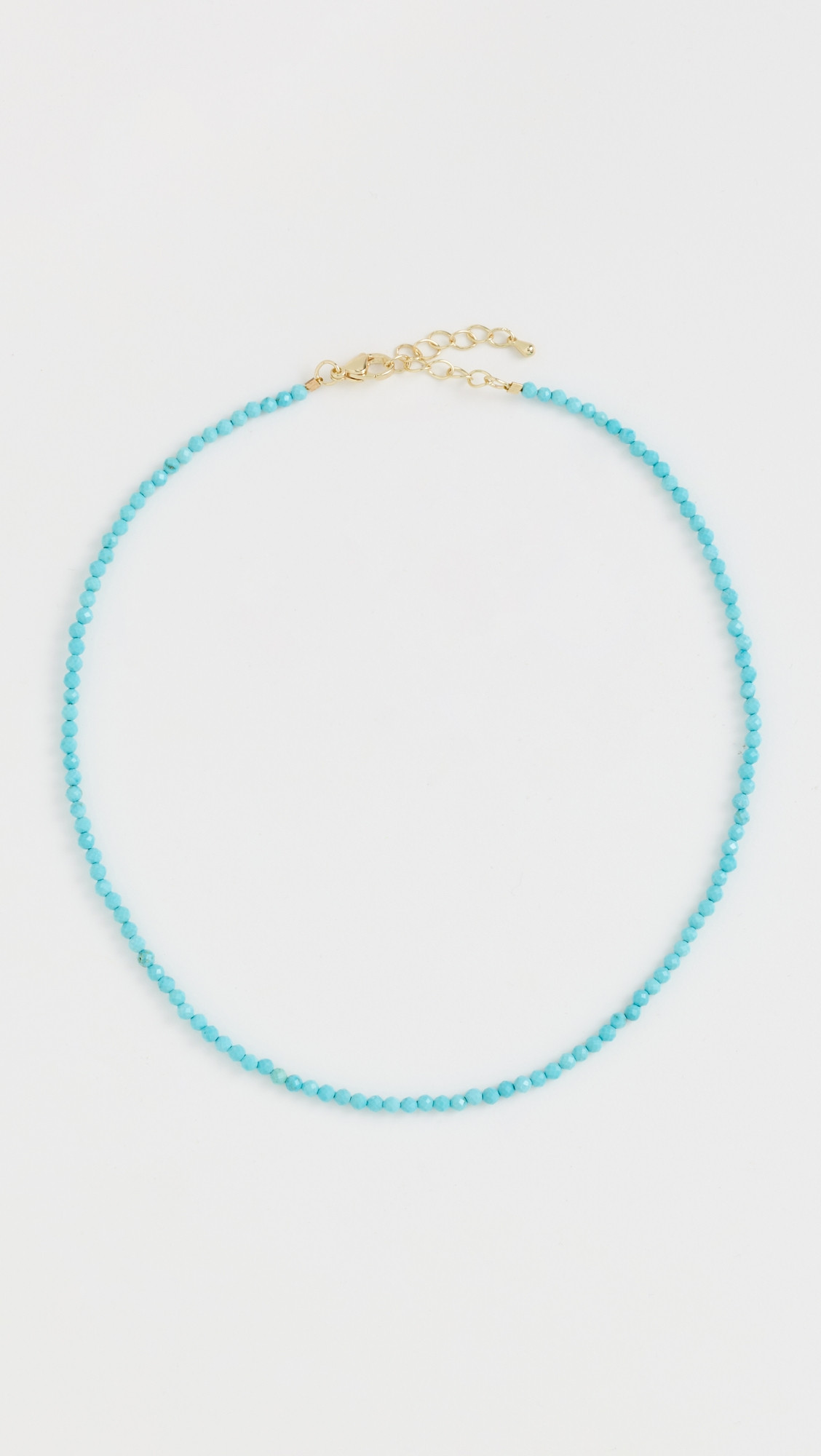 By Adina Eden Colored Bead Choker Necklace Turquoise One Size | Shopbop