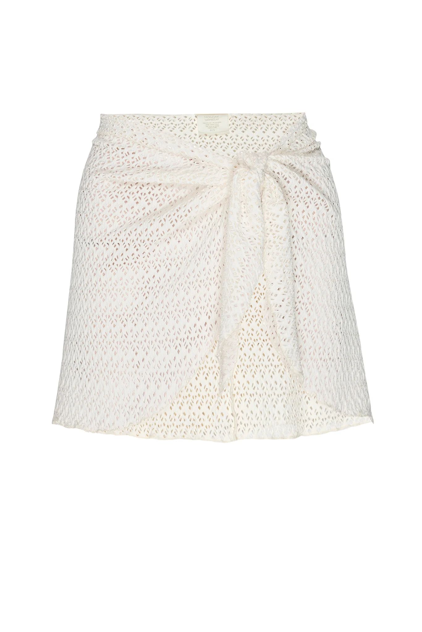 St. Barth's Skirt - Ivory Crochet | Monday Swimwear