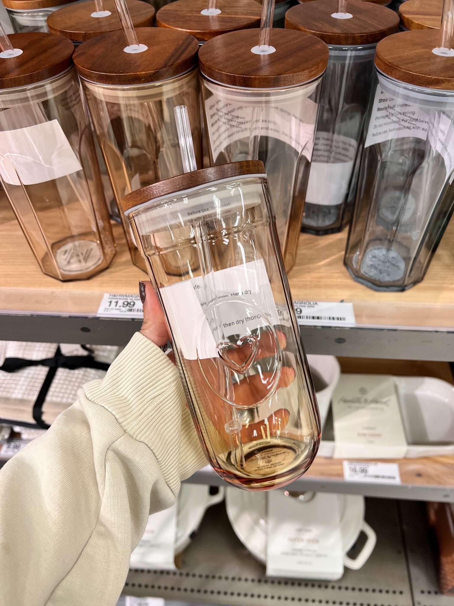 Glass heart tumbler from Target is back in stock! 

#targetfinds #newattarget #icedcoffee #targetrends

#LTKHome