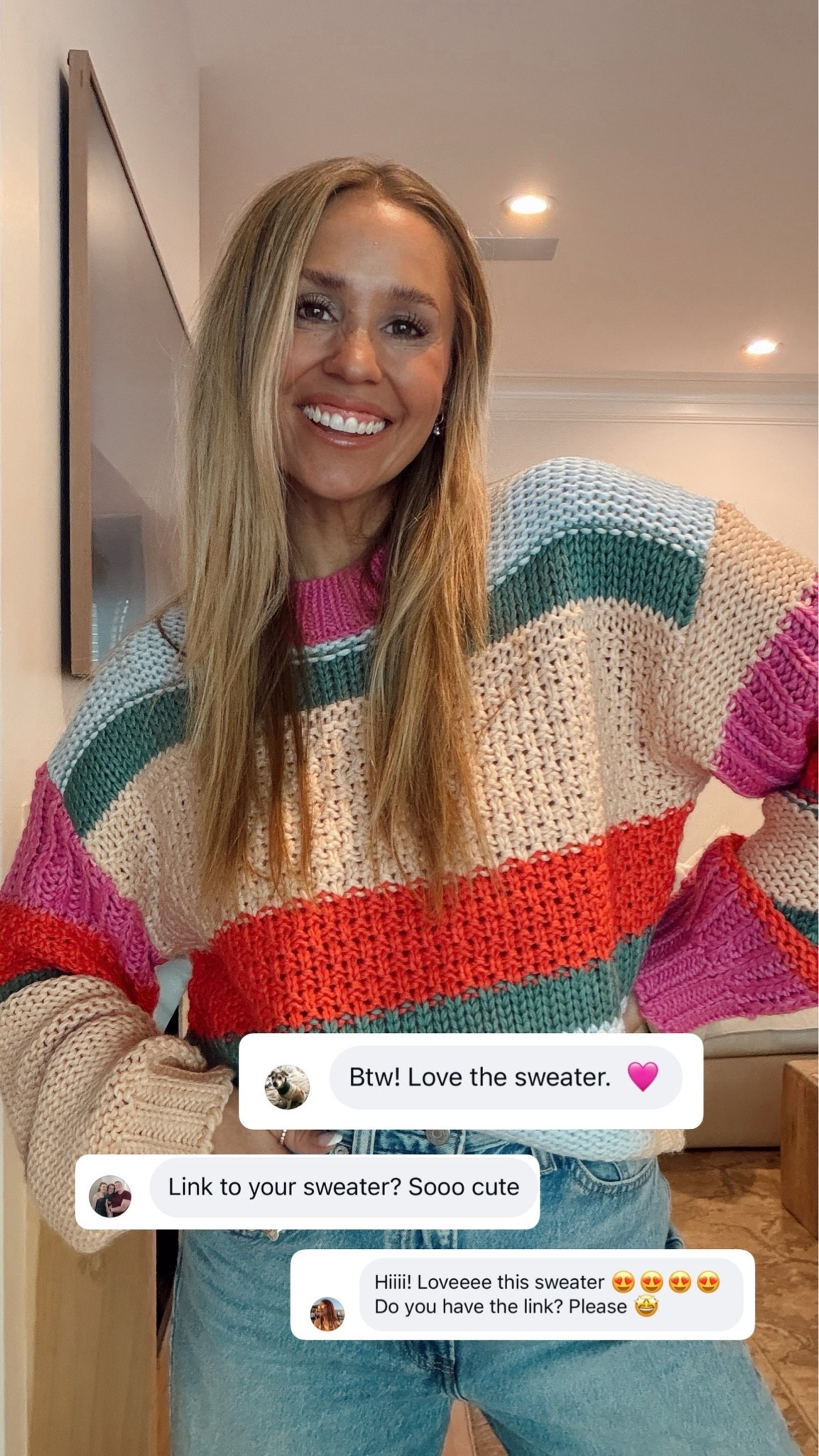 On sale today!!!!!! Yall are loving this stunning fall sweater! 

Wearing size s / my tts