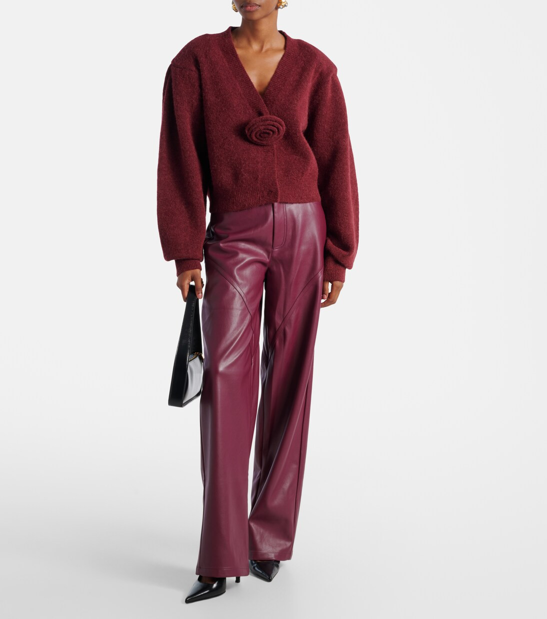 Floral-appliqué wool-blend cardigan | Mytheresa (UK)