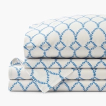 Laurel Blue Sateen Sheet Set | Rifle Paper Co. | Rifle Paper Co.