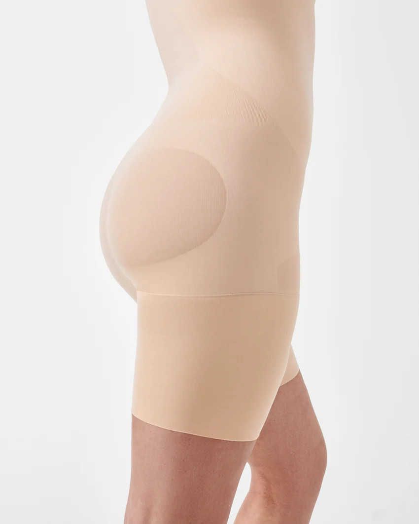 Power Open-Bust Mid-Thigh Bodysuit | Spanx