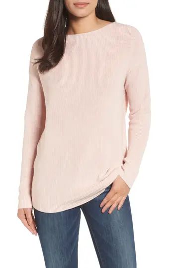 Women's Halogen Twist Back Sweater, Size X-Small - Pink | Nordstrom