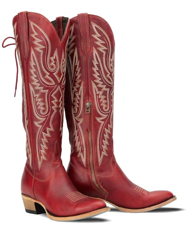 MissHeel Over the Knee Cowboy Boots for Women Adjustable Thigh High Cowgirl Boots | Amazon (US)
