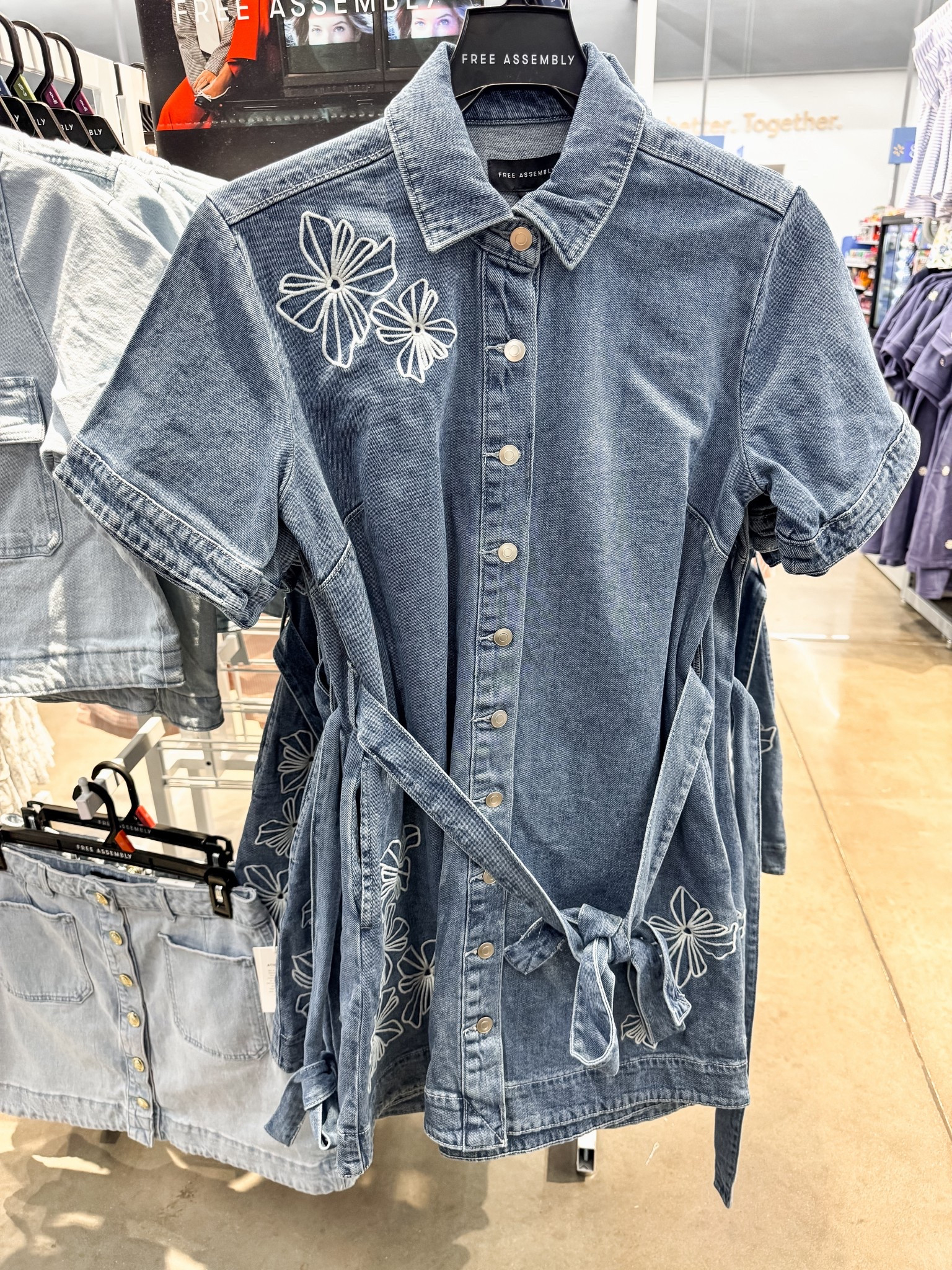 Denim floral dress so cute for spring! Spring denim dress. Spring dress. Denim dress. Walmart dress. Affordable dress  

#LTKSeasonal #LTKootd