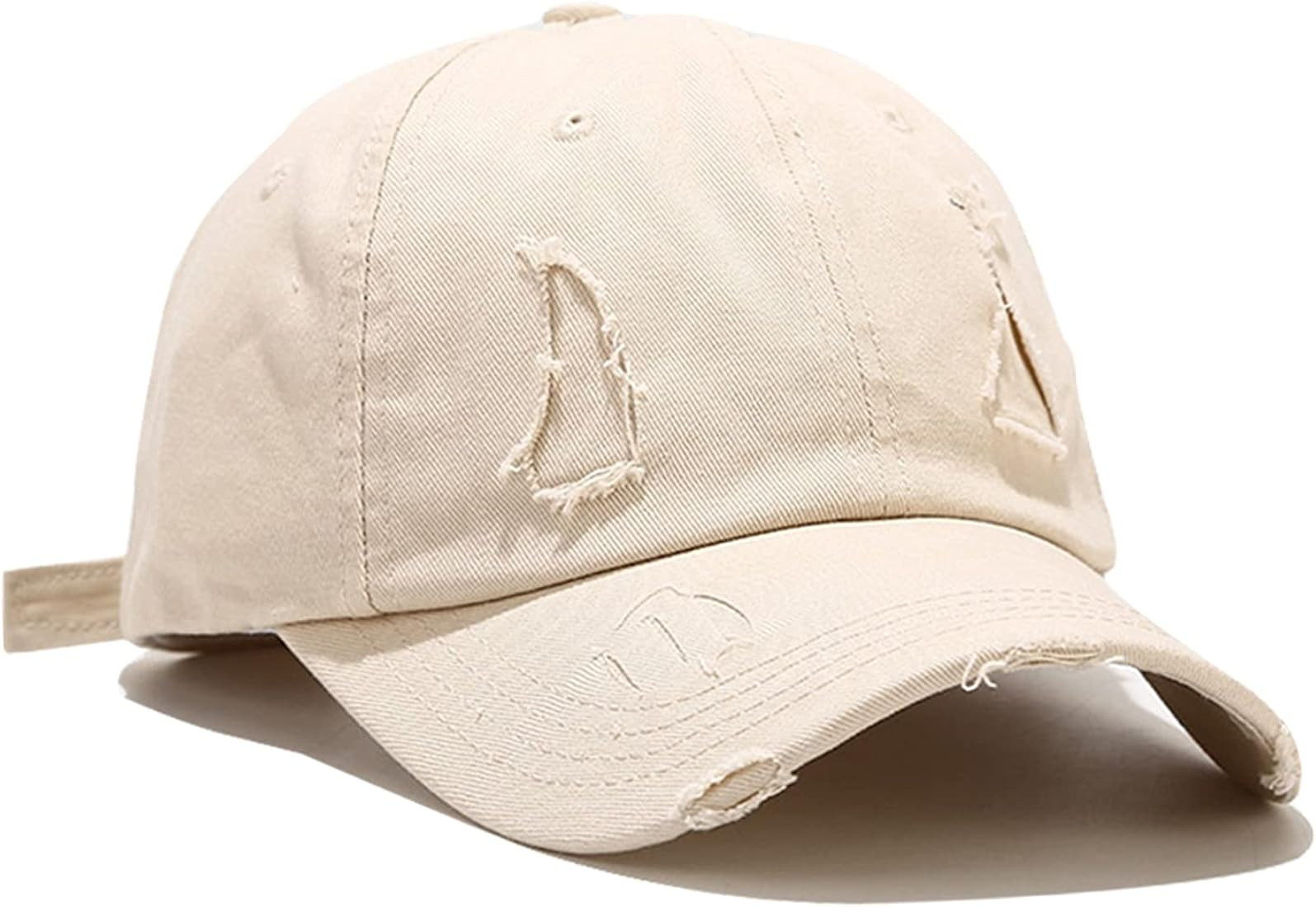 Ripped Patch Baseball Cap Vintage Distressed Low Profile Unstructured Cotton Dad Hat Adjustable f... | Amazon (US)