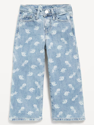 Printed Baggy Wide-Leg Jeans for Toddler Girls | Old Navy (US)