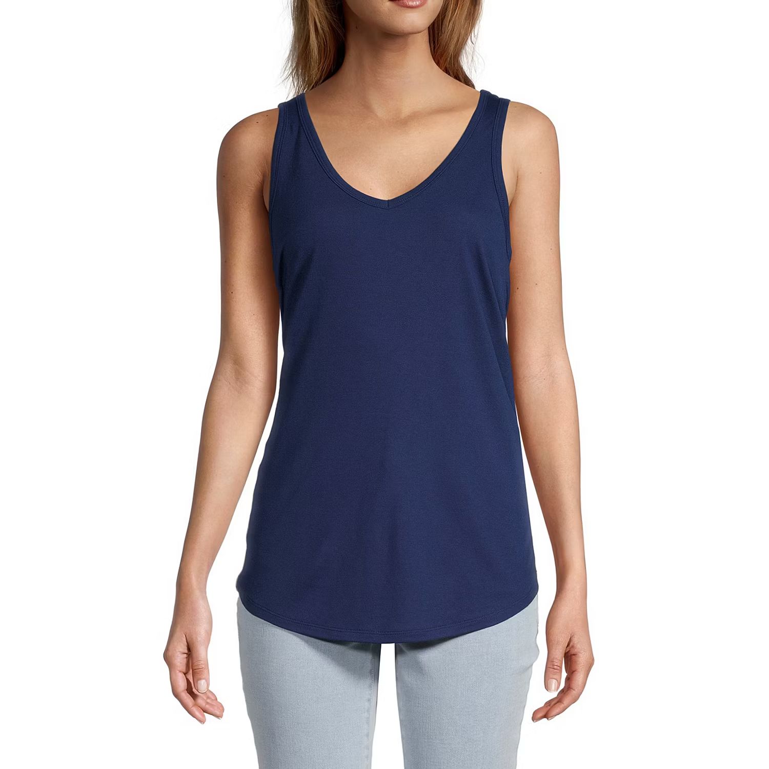 a.n.a Tall Womens Scoop Neck Sleeveless Tank Top | JCPenney
