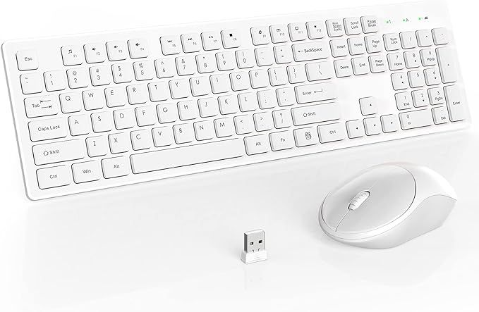 RATEL Wireless Keyboard Mouse Combo, 2.4GHz Slim Full-Sized Silent Wireless Keyboard and Mouse Co... | Amazon (US)