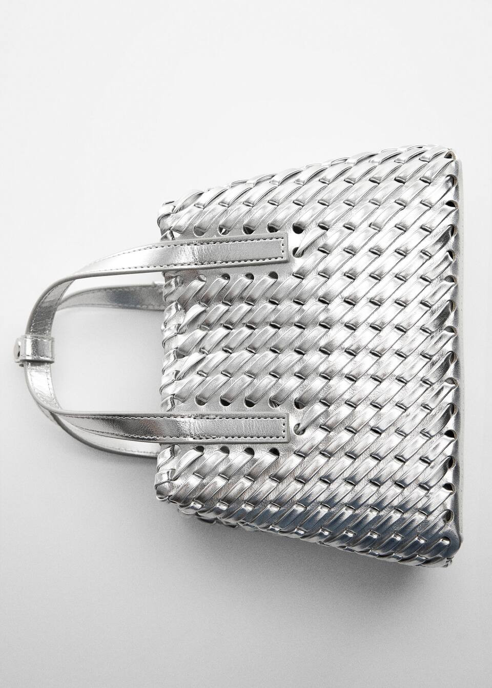 Double handle braided bag -  Women | Mango United Kingdom | MANGO (UK)