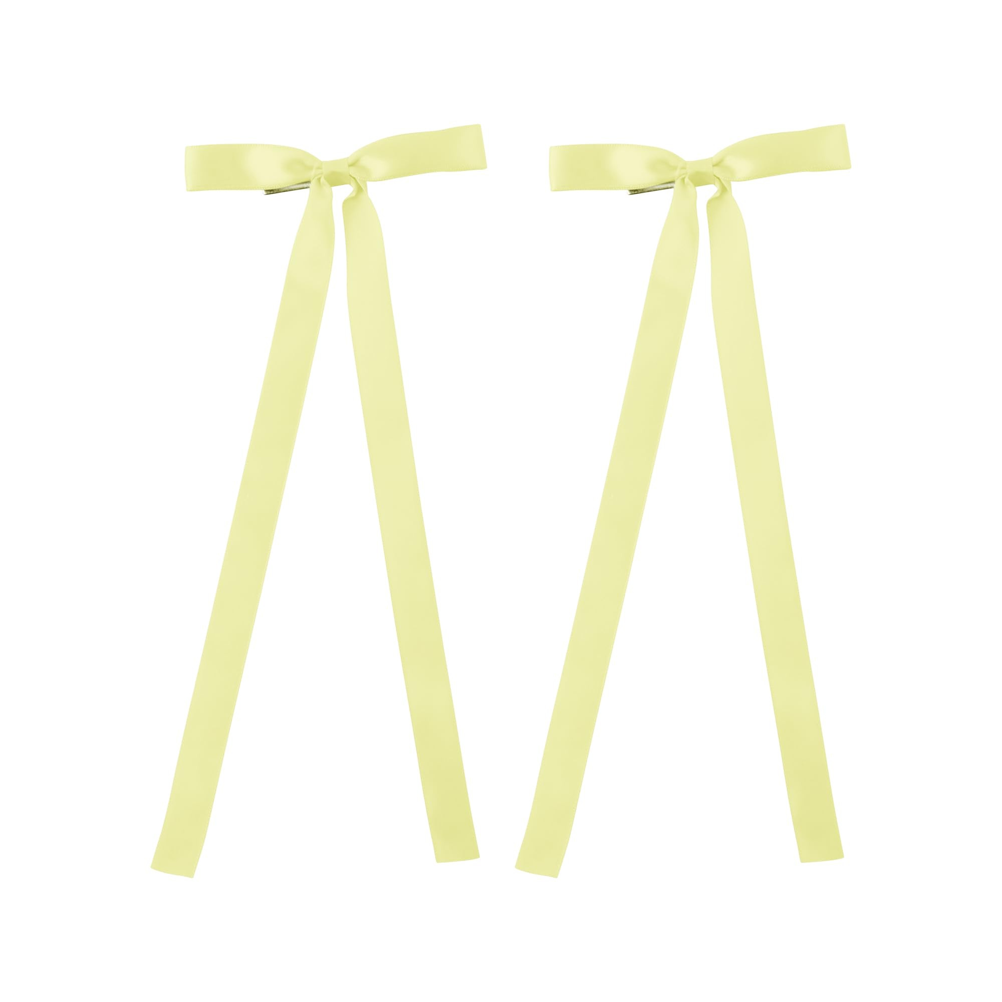 2PCS Silky Satin Hair Bows Hair Clip Ribbon Accessories Ponytail Holder Hair Bow for Women Girls ... | Amazon (US)