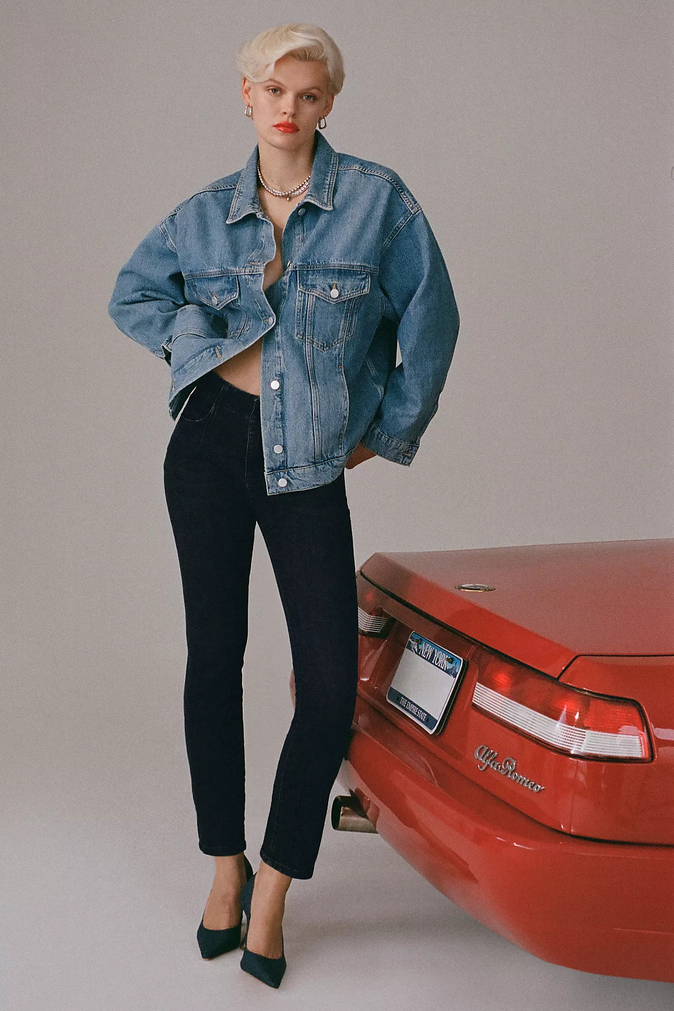 Pilcro High-Rise Skinny Corset Jeans | Anthropologie (US)