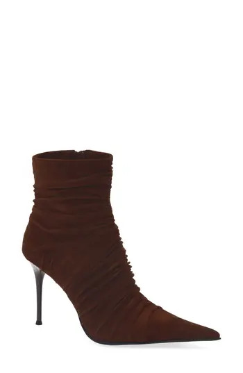 Jeffrey Campbell Let's Go Pointed Toe Bootie in Espresso Suede at Nordstrom Rack, Size 5.5 | Nordstrom Rack