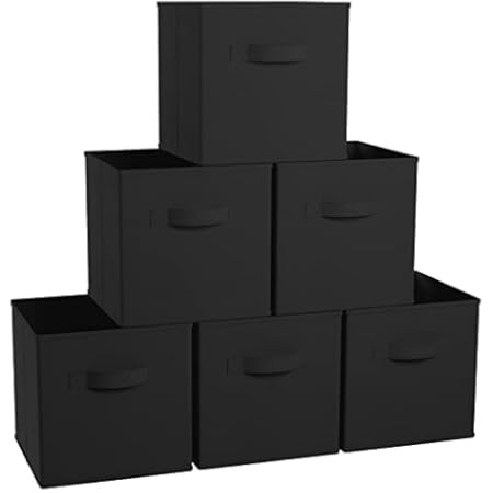 13x13 Large Storage Cubes (Set of 8). Fabric Storage Bins with Dual Handles | Cube Storage Bins for  | Amazon (US)