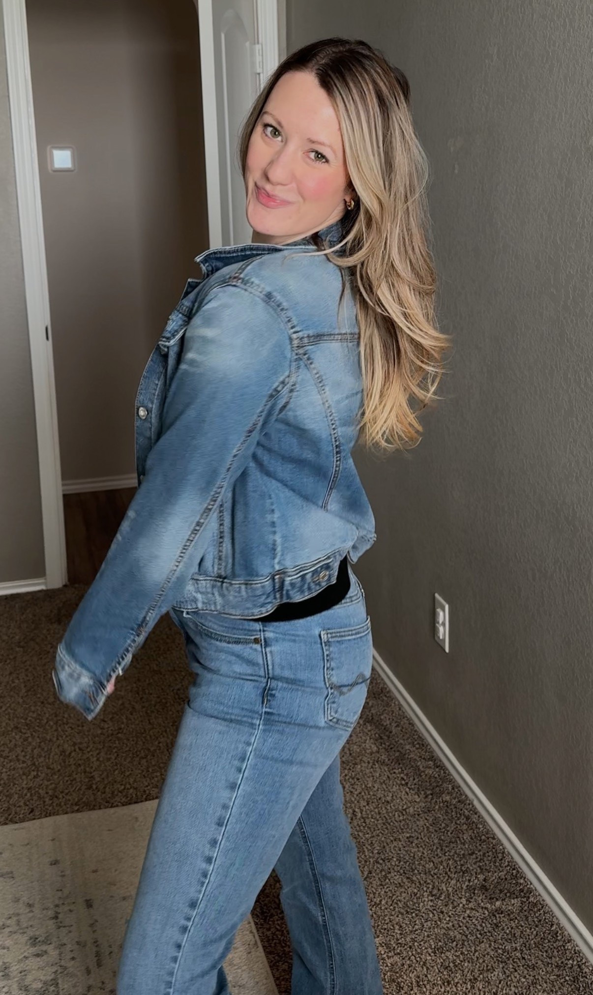 Denim on denim 

#LTKmomlife #LTKgrwm #LTKootd