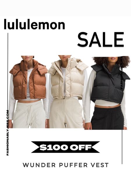 Lululemon puffer vest on sale perfect gift for her

#LTKover40 #LTKsalealert #LTKGiftGuide