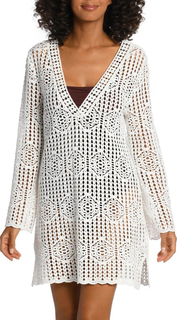 La Blanca Waverly Long Sleeve Cotton Cover-Up Dress | Nordstrom | Nordstrom