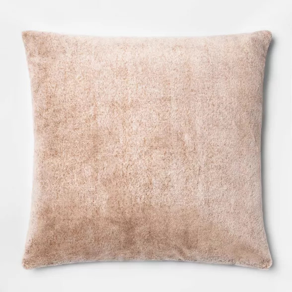 Faux Rabbit Fur Throw Pillow - Threshold | Target