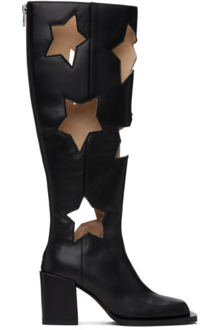 SSENSE Exclusive Black Star Cut Boots | SSENSE