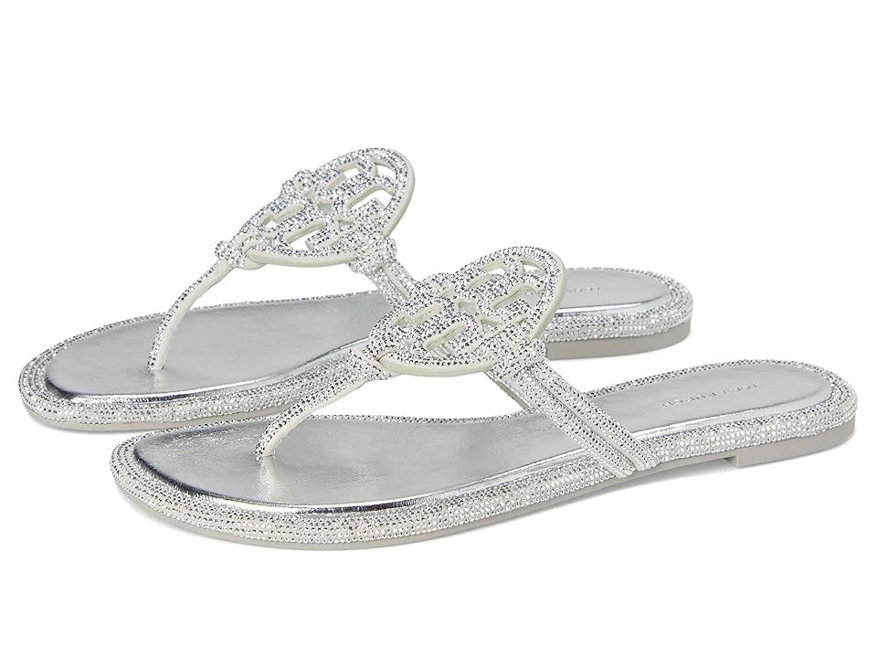 Tory Burch Miller Knotted Pave Women's Shoes Silver: 11 M | Zappos.com