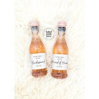 Bridesmaid Mini Champagne Labels | Proposal Bottle Gift Pairs Well With Duties Stickers | Etsy (US)