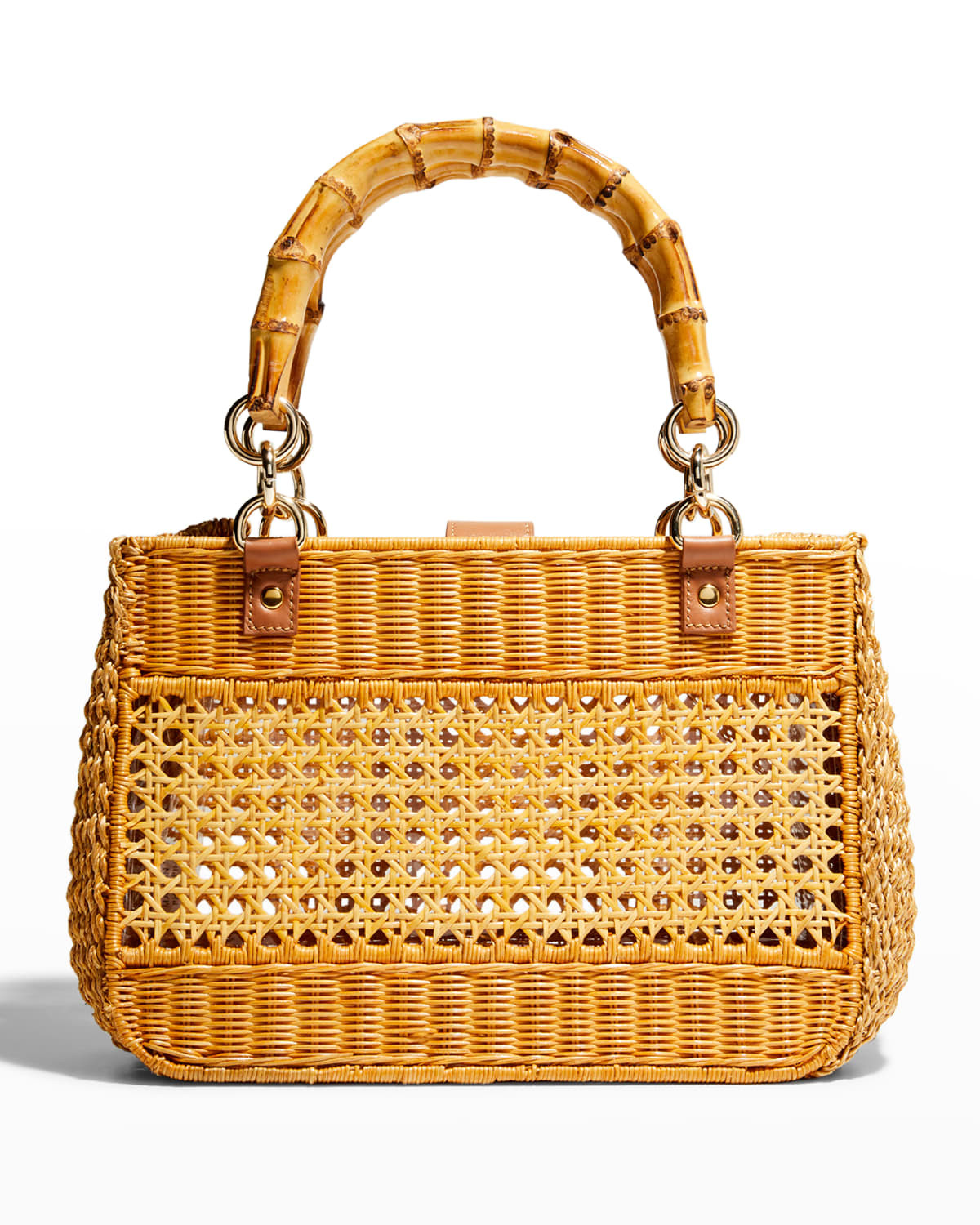Amanda Wicker Top-Handle Bag | Neiman Marcus