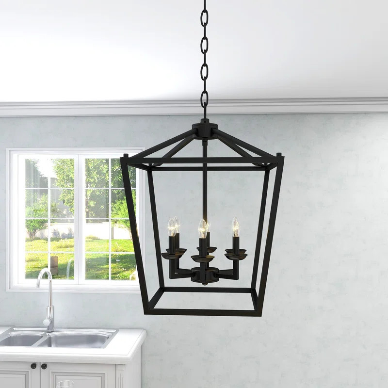 Kayoni 6 - Light Lantern Geometric Chandelier | Wayfair Professional