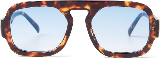 ADE WU Trendy Square Sunglasses for Women Men,Vintage Square Aviator Sunglasses Fashion 70s Inspi... | Amazon (US)