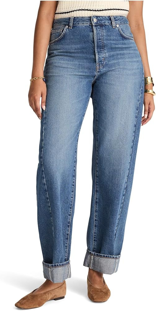 Madewell womens Pieced Barrel With Cuff in Mosby Wash | Amazon (US)