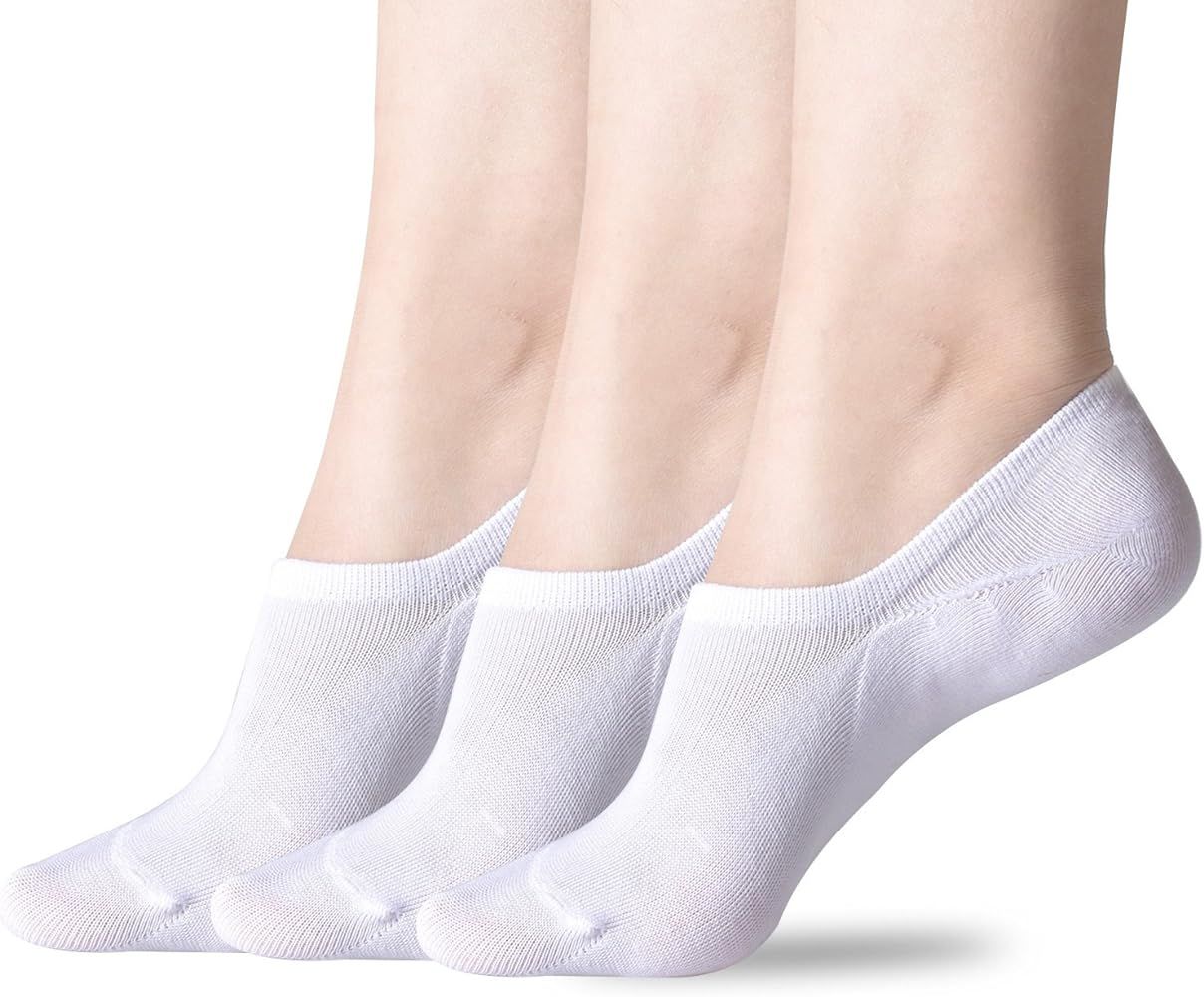 Womens No Show Socks Non Slip Flat Boat Line Low Cut Socks 3 to 15 Pairs | Amazon (US)