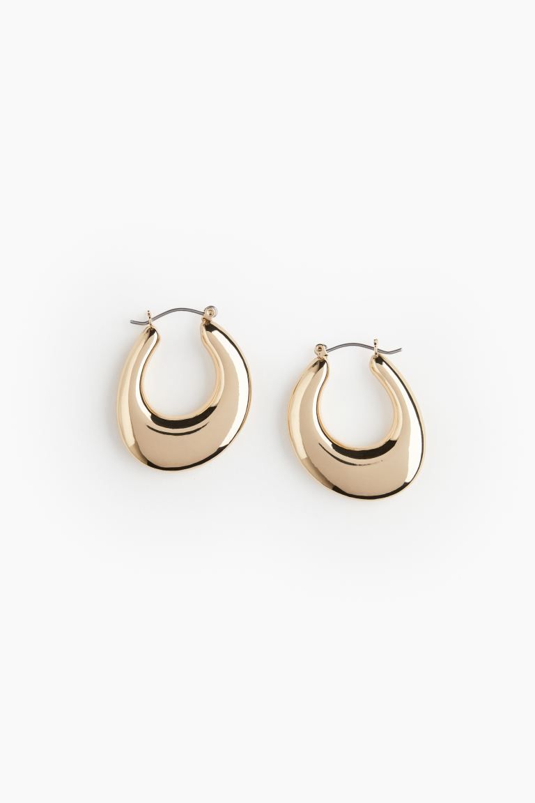 Chunky Hoop Earrings - Gold-colored - Ladies | H&M US | H&M (US + CA)