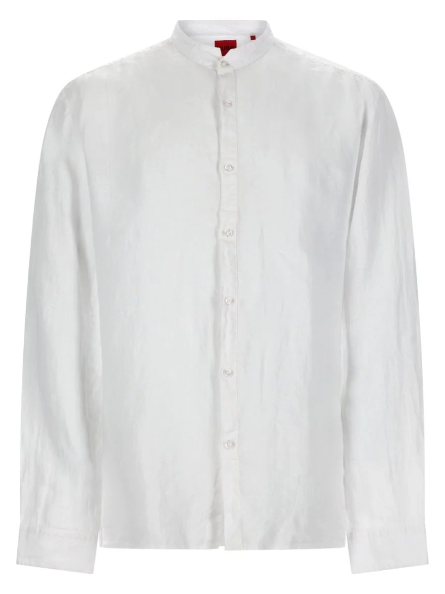 Hugo Linen Stand-Collar Shirt | Cettire Global