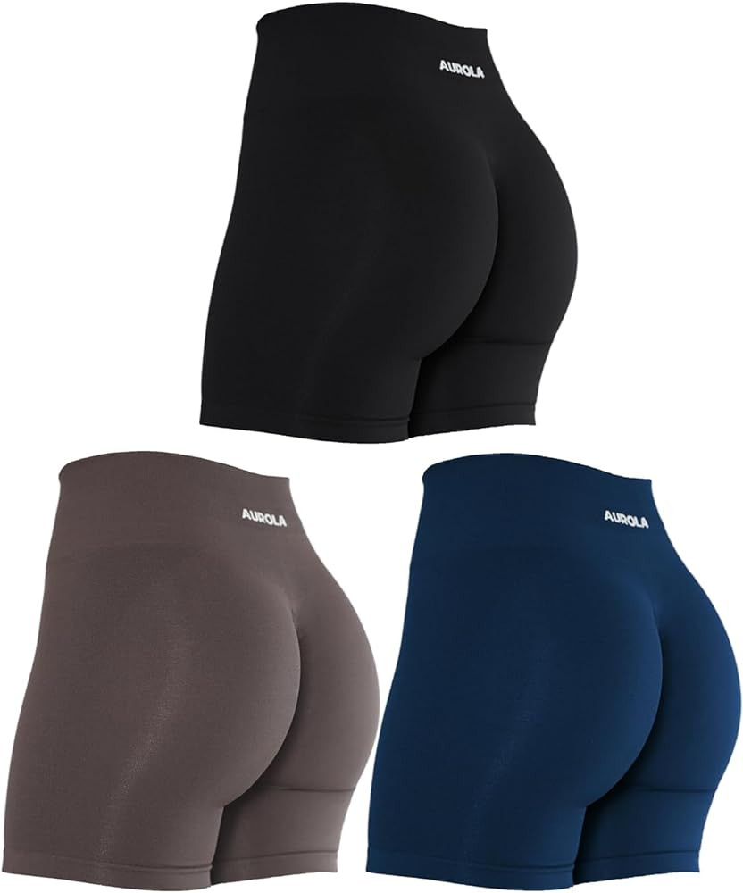 AUROLA Intensify Workout Shorts for Women Seamless Scrunch Short Gym Yoga Running Sport Active Ex... | Amazon (US)