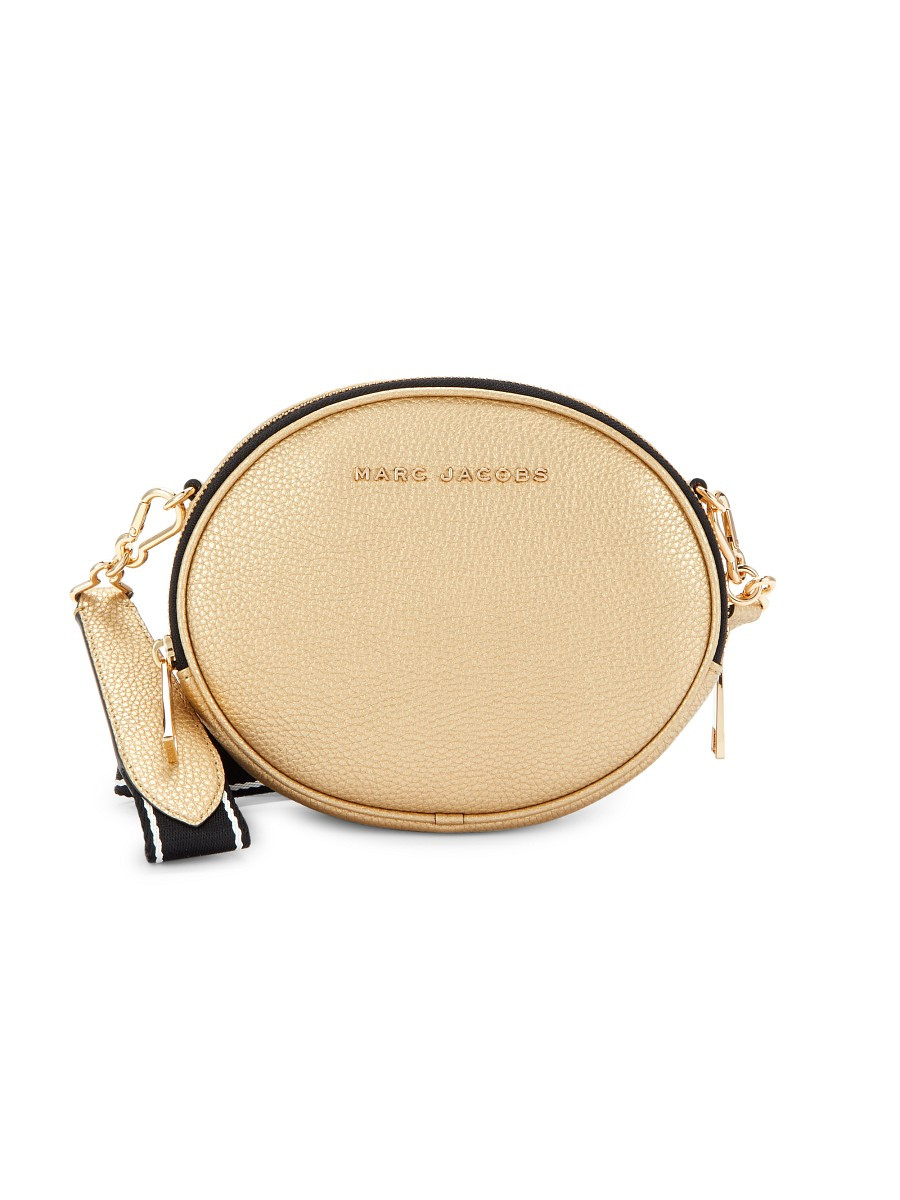 Marc Jacobs Women's Metallic Oval Coated Leather Crossbody Bag - Light Gold | Saks Fifth Avenue OFF 5TH