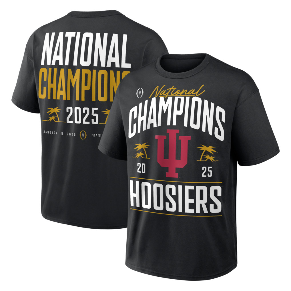 Indiana Hoosiers College Football Playoff 2025 National Champions Locker Room Authentic T-Shirt -... | Fanatics