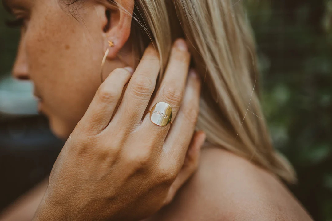 Custom Name Ring Personalized Ring Circle Ring Gift for - Etsy | Etsy (US)