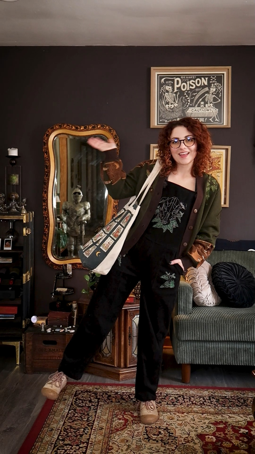 Overalls from Dark Cottage Clothing and cardigan from Knock Thrice :) the rest linked below!
