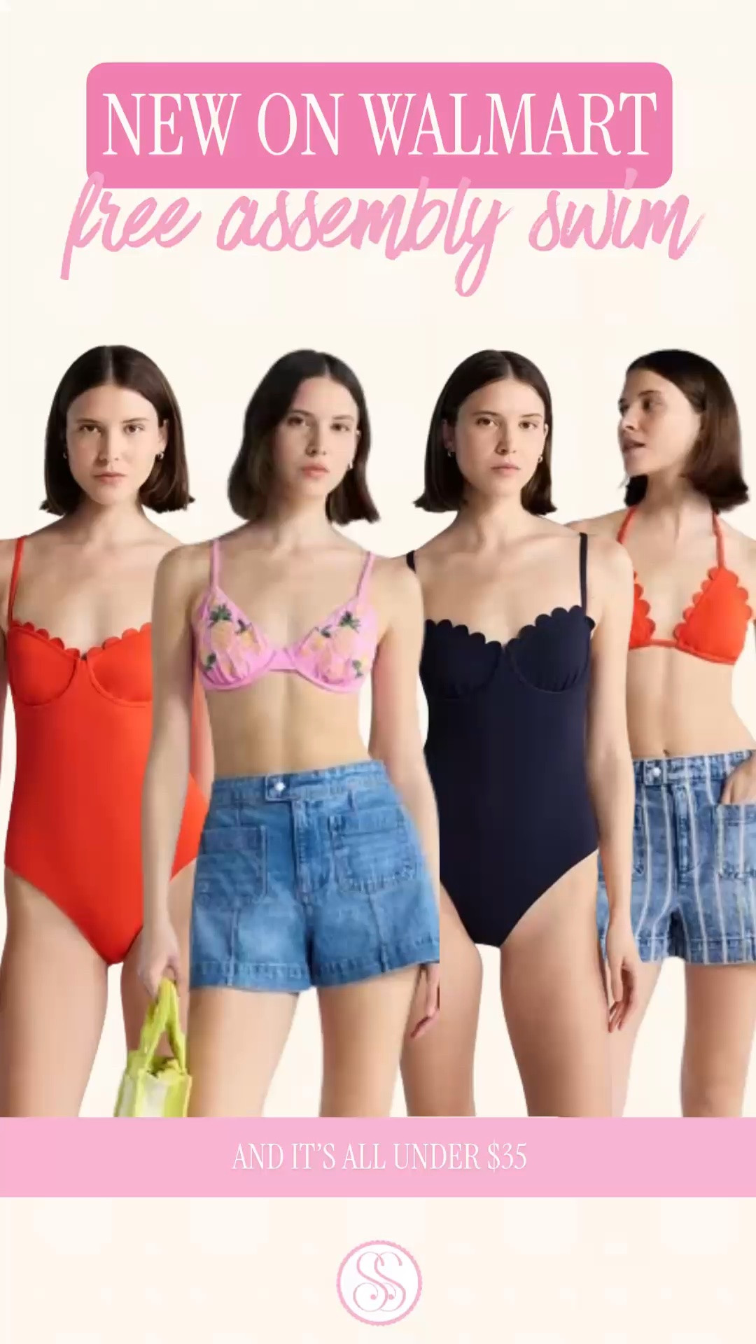 Walmart swimwear | Free Assembly swimsuit | scalloped swimsuit | one piece swimsuit | beach vacation outfit

Free Assembly swim just dropped at Walmart, and this whole edit is under $35.

This is the kind of Walmart swim drop that looks way more designer than the price tag: scalloped one piece swimsuits, scalloped bikini tops, bright resort colors, classic navy, punchy red-orange, pink floral swim, and easy mix-and-match pieces that feel polished enough for vacation but affordable enough to actually buy.

The scallop edge is the detail that makes the whole collection. It gives that elevated designer swimwear look without the designer swimwear spend, especially if you love preppy swimwear, feminine swimwear, resort swim, and colorful summer swim pieces.

These are the swimsuits you add to cart before the beach trip, pool day, lake weekend, resort vacation, cruise, girls trip, Fourth of July weekend, or summer travel plans hit. The one piece swimsuits work with shorts, coverups, linen pants, sarongs, and button downs. The bikini tops are easy to pair with denim shorts, swim skirts, beach pants, or matching bottoms.

If you are searching for Walmart swimsuits, Walmart swimwear, Free Assembly swim, one piece swimsuit, scalloped swimsuit, bikini top, red swimsuit, navy swimsuit, floral bikini, designer swimwear look for less, affordable swimsuit, beach vacation outfit, pool outfit, resort wear, summer swimwear, vacation outfit, and swim under $35, this new Walmart drop is the one to cart before the best sizes disappear.

Walmart swimwear, Walmart swimsuit, Walmart swimsuits women, Free Assembly swim, Free Assembly swimsuit, scalloped swimsuit, scallop swimsuit, one piece swimsuit, bikini top, bikini set, floral bikini, navy swimsuit, red swimsuit, orange swimsuit, designer swimwear look for less, affordable swimsuit, swimsuit under 35, beach vacation outfit, pool outfit, resort wear, vacation outfit, summer swimwear

#LTKFindsUnder50 #WalmartSwim #WalmartStyle #WomensSwim #PreppyStyle #LookForLess

#LTKSwim #LTKTravel #LTKSeasonal