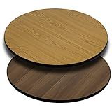 Flash Furniture 42'' Round Table Top with Natural or Walnut Reversible Laminate Top | Amazon (US)