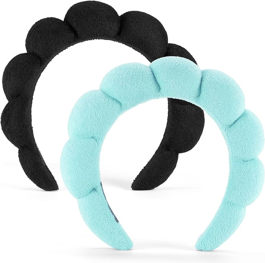 Spa Headbands for Washing Face or Facial, Set of 2 Skincare Headbands, Terry Cloth Headband Wash ... | Amazon (US)